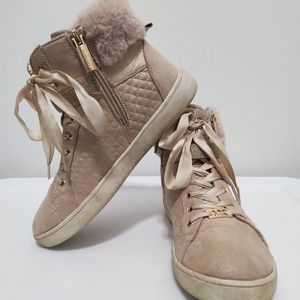 Michael Kors Rose Gold Jem Adi High Top Sneakers